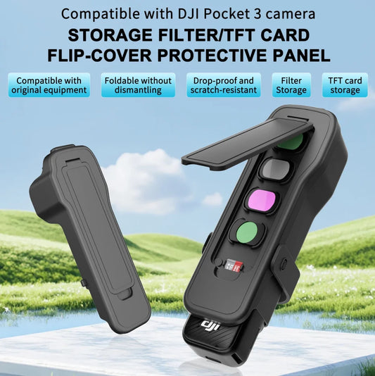 DJI Osmo Pocket 3 Flip Case with 4 Filter Slots & Lanyard Camera Protective Case Oasis Select