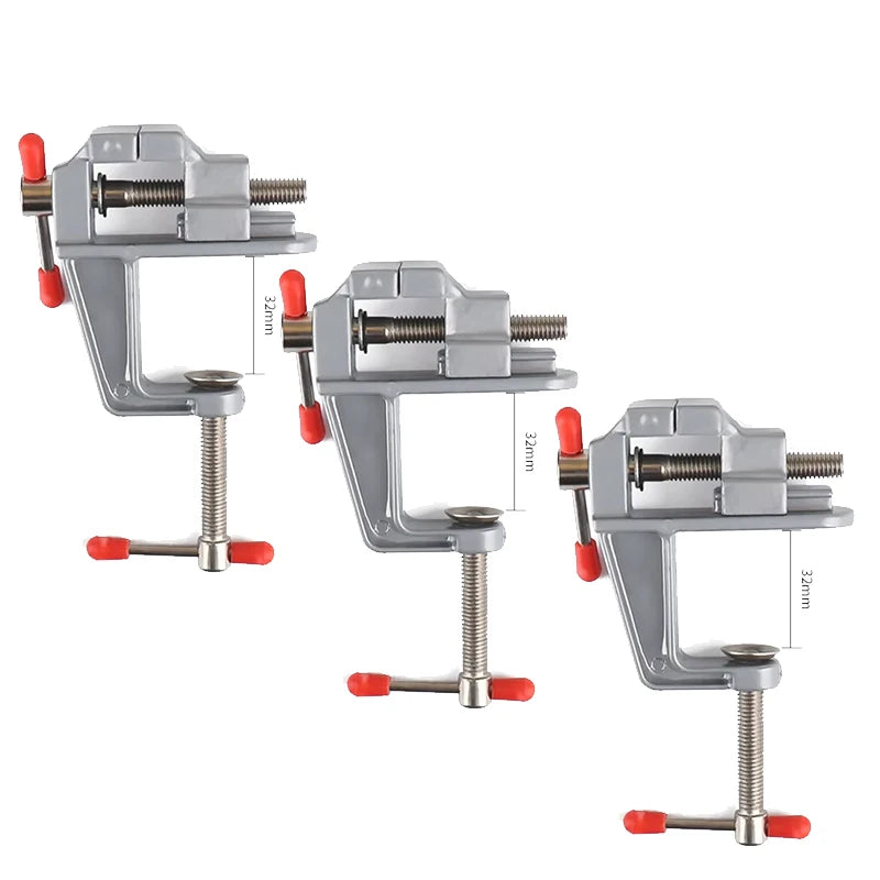 2026 New Arrival！3.5&quot Aluminum Miniature Mini Bench Vise Small Jewelers Hobby Clamp On Table Flat Pliers Tool Vice Peaceful Pleasures Health and Wellness 128-Visex3