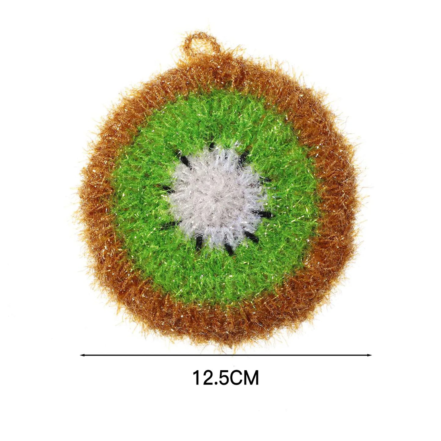 Fruit Shape Dish Scrubber Non-Scratch Kitchen Dish Scrubber for Cleaning Bathroom and Floors Peaceful Pleasures Health and Wellness