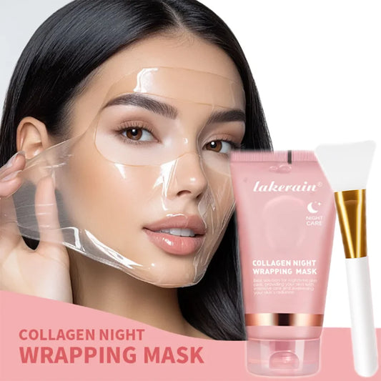 75ml Collagen Wrapping Mask Peel Off Mask & Brush Deep Hydration Moisturize Brightening Face Skin Facial Mask Skincare Peaceful Pleasures Health and Wellness and brush