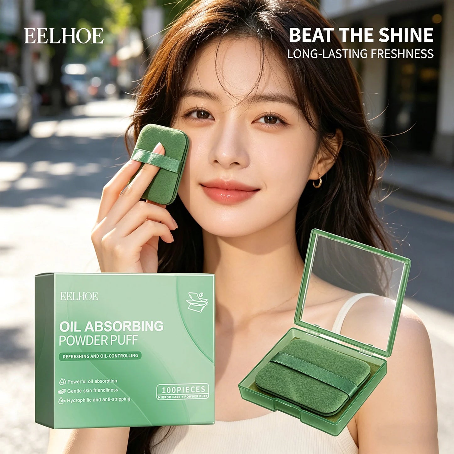 Facial Oil Absorbing Paper Remove Stains Powerful Oil Absorption Refreshing Reduce Reflection 3-in-1 Oil Control Blotting Sheets Peaceful Pleasures Health and Wellness