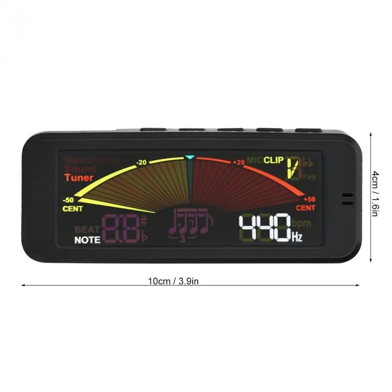FMT-209 1 360 Clip-on Guitar Bass Drum Violin Tuner Metronome