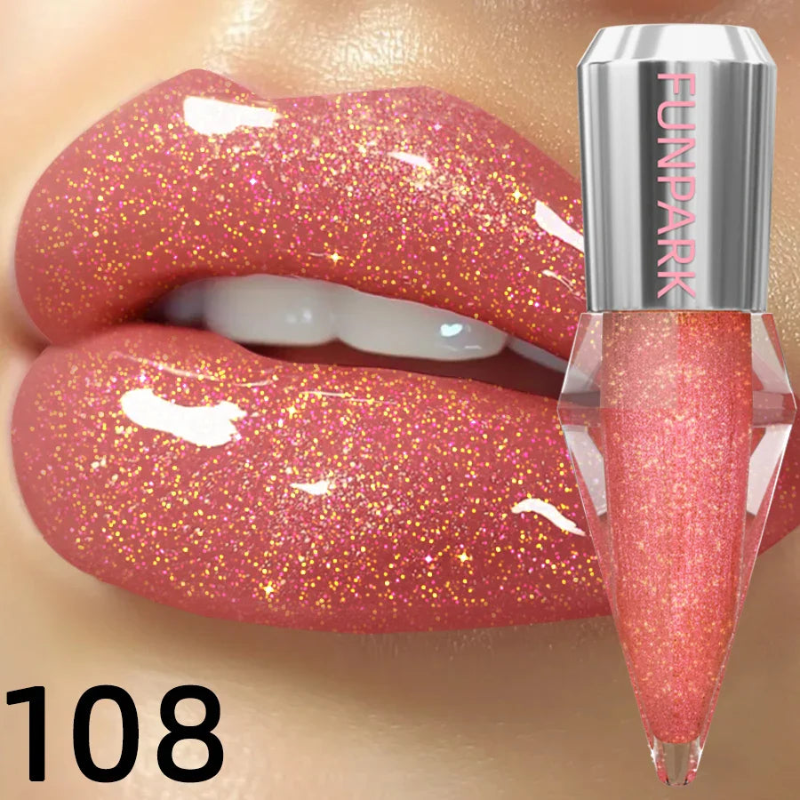 FUNPARK 8-Color Glitter Shimmer Lip Gloss | Diamond Lipstick
