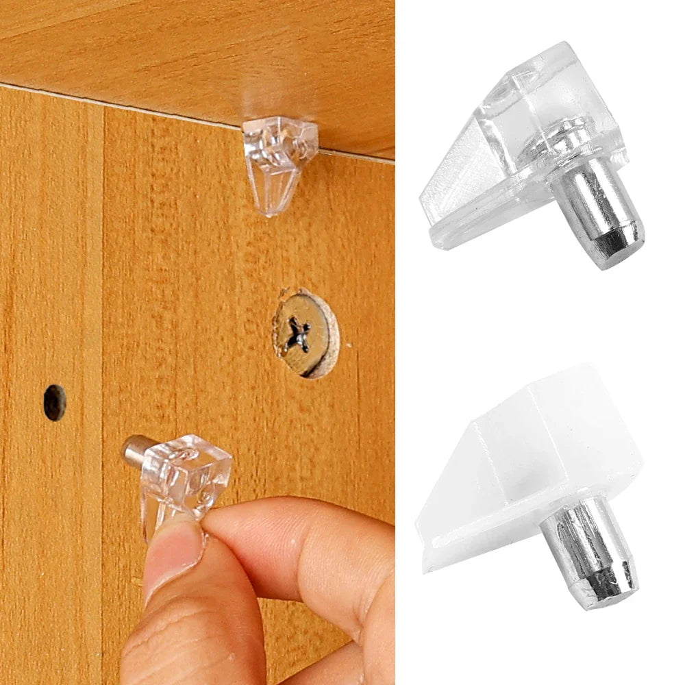 Transparent Shelf Support Pegs – Cabinet & Wardrobe Studs 10–500 PCS