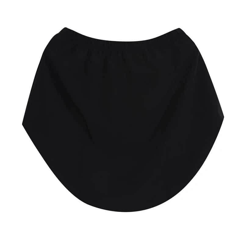 Women Irregular Underskirt Mini Cotton False Skirts Tail For Ladies Detachable Blouse Hem Plaid Skirt Extender Hemline Female Peaceful Pleasures Health and Wellness Black XXL