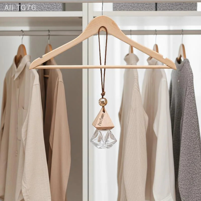 Glass Car Hanging Aromatherapy Diffuser Bottle | Wooden Cap