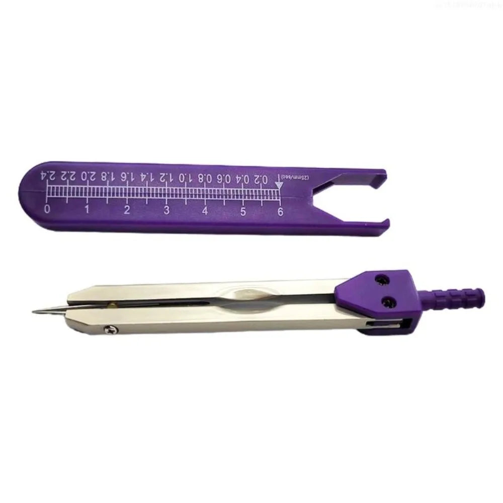 Precise Measuring ECG Sub Gauge Compact Designs Convenience ECG Calipers Metal Professional Measuring Tool Graduated Compass Peaceful Pleasures Health and Wellness Purple