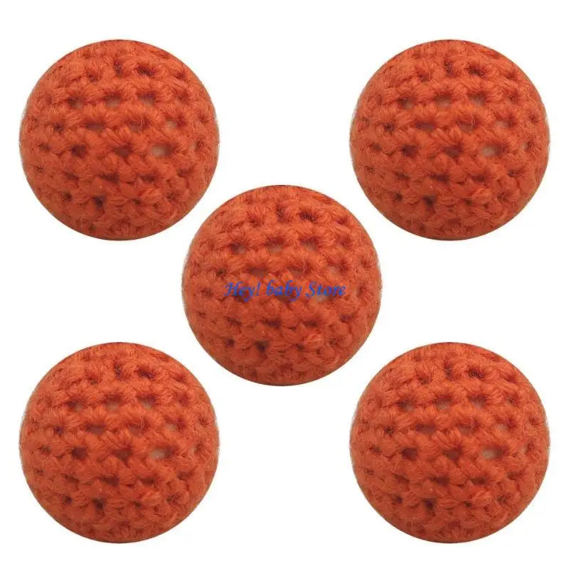 16mm Crochet Beads for Pacifier Clips, Keychains & Jewelry