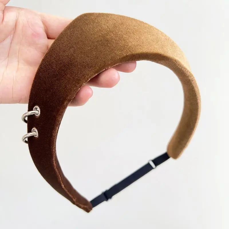 Crown Velvet Headband – Retro Hair Accessory for Women & Girls