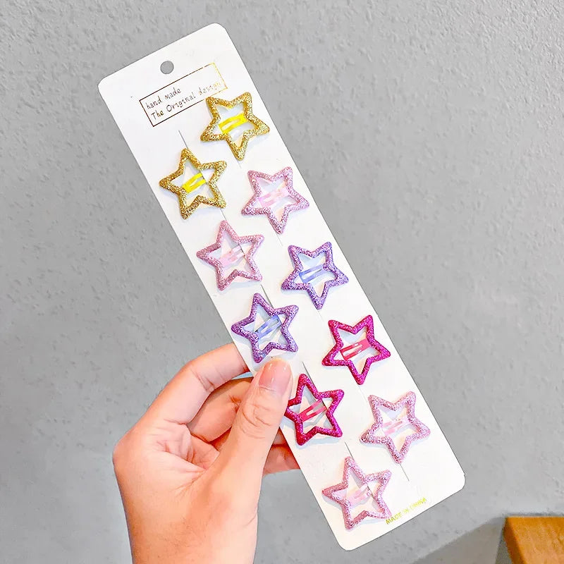 3sets Cute Colorful Hair Clips for Girls and Children, 10pcs, Star Waterdrop Shape, Lovely Hair Decor, Kids Hair Accessories Peaceful Pleasures Health and Wellness China Mainland BC06-0066