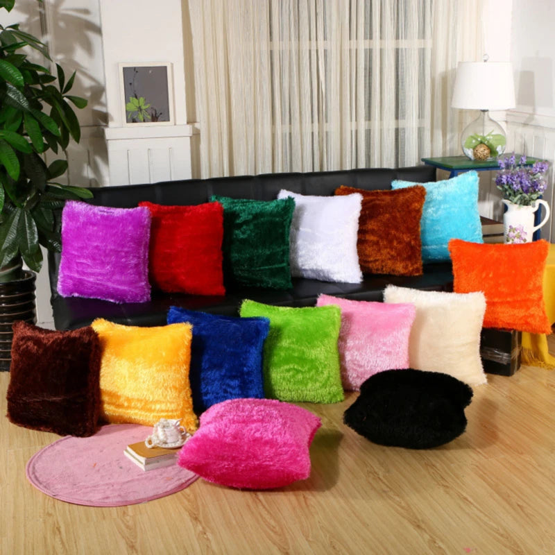 Throw Pillow Cover Short Plush Comfortable and Soft Sofa Decoration Household Products Modern Minimalism Cushion Covers Peaceful Pleasures Health and Wellness