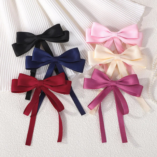 Korean Fashion Fabric Hair Bow Hairpin Women Girls Ribbon Clips Peaceful Pleasures Health and Wellness