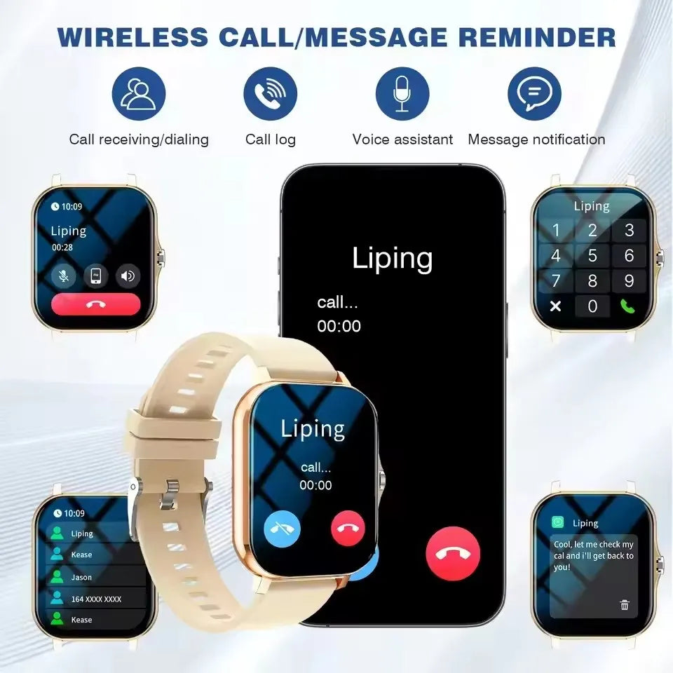2026 New Bluetooth Call Smart Watch Information Push Men Women Health Monitoring Watch Pedometer IP68 Smartwatch For Android IOS Peaceful Pleasures Health and Wellness