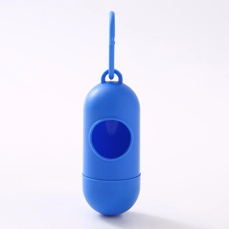 Portable Pet Waste Bag Dispenser Pill Shape Bullet-Shaped Garbage Box Cats Dogs Poop Extractive Clean-up Bags Outside Walking Peaceful Pleasures Health and Wellness Potty Picker O