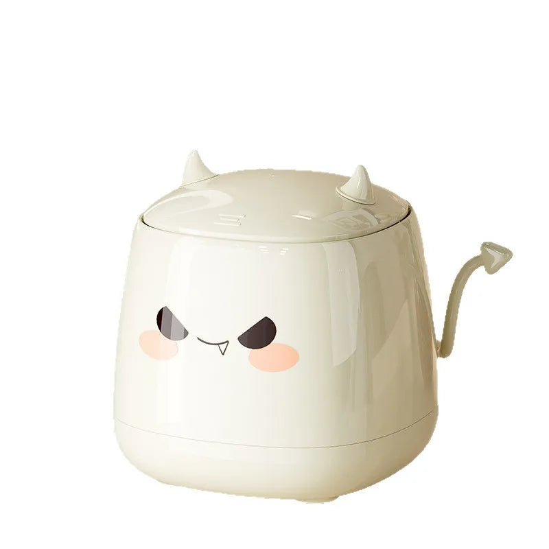 Cute Aesthetic Desktop Storage Bin - Office & Bedroom Paper Waste Basket, High-End, Space-Saving, Home Décor Must-Have Peaceful Pleasures Health and Wellness