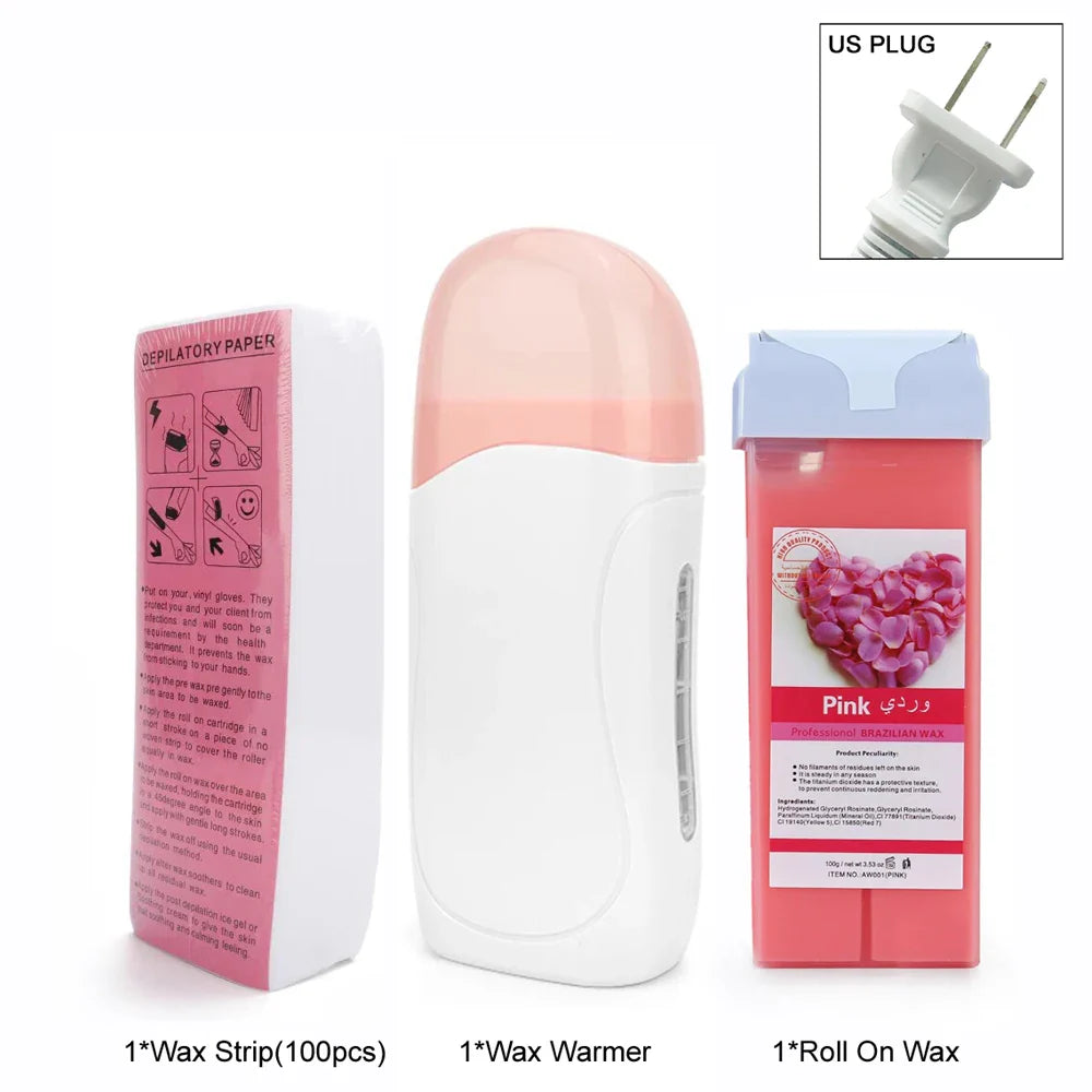 Rose Roll-On Wax Warmer Kit – Electric Hair Removal Set