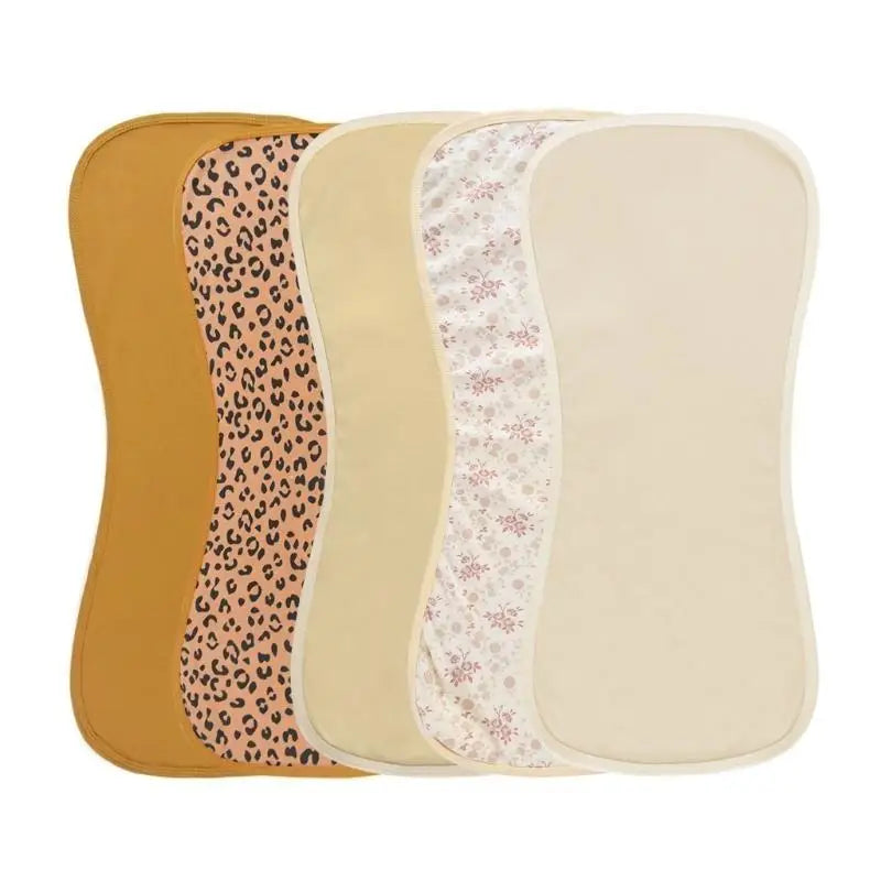 Soft Cotton Baby Burp Cloths – 3 or 5 Pack Infant Feeding Bibs