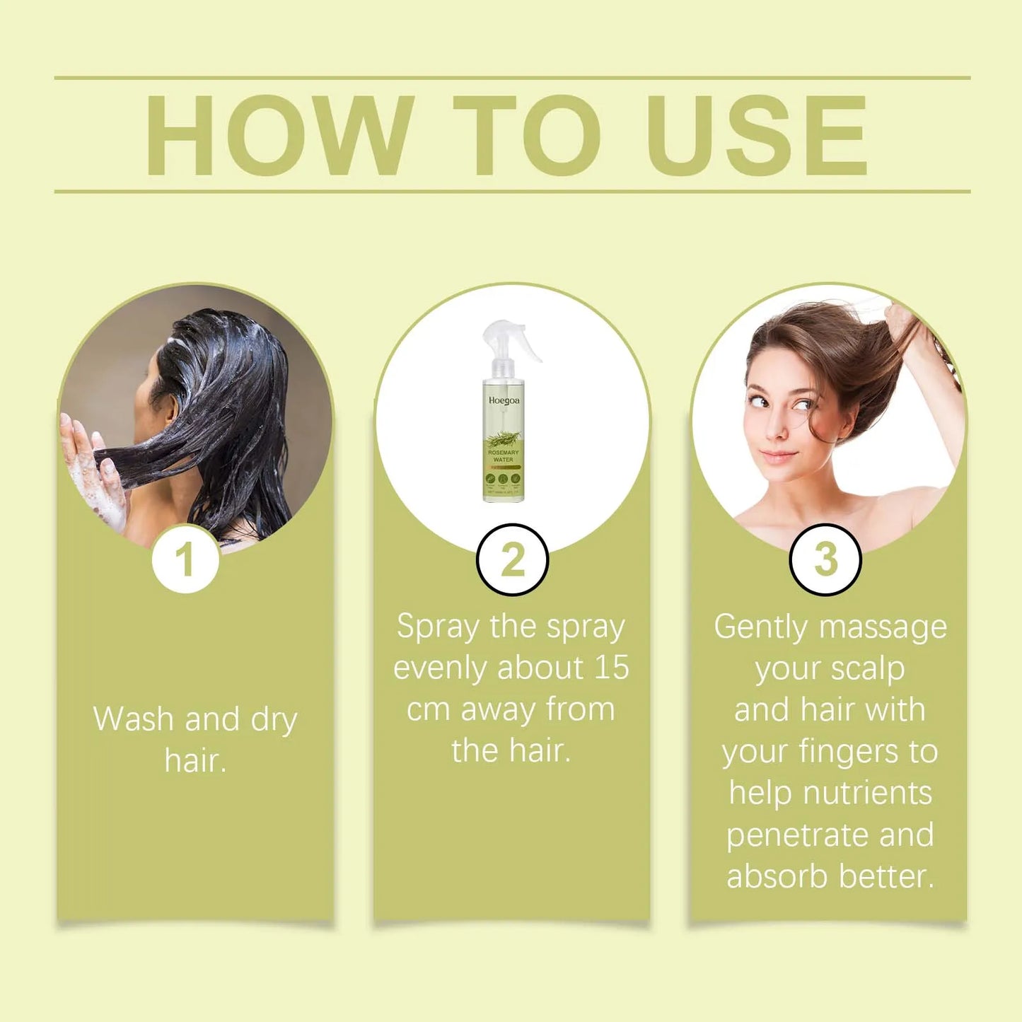 HOEGOA Rosemary Hair Conditioner Spray – Oil Control & Repair