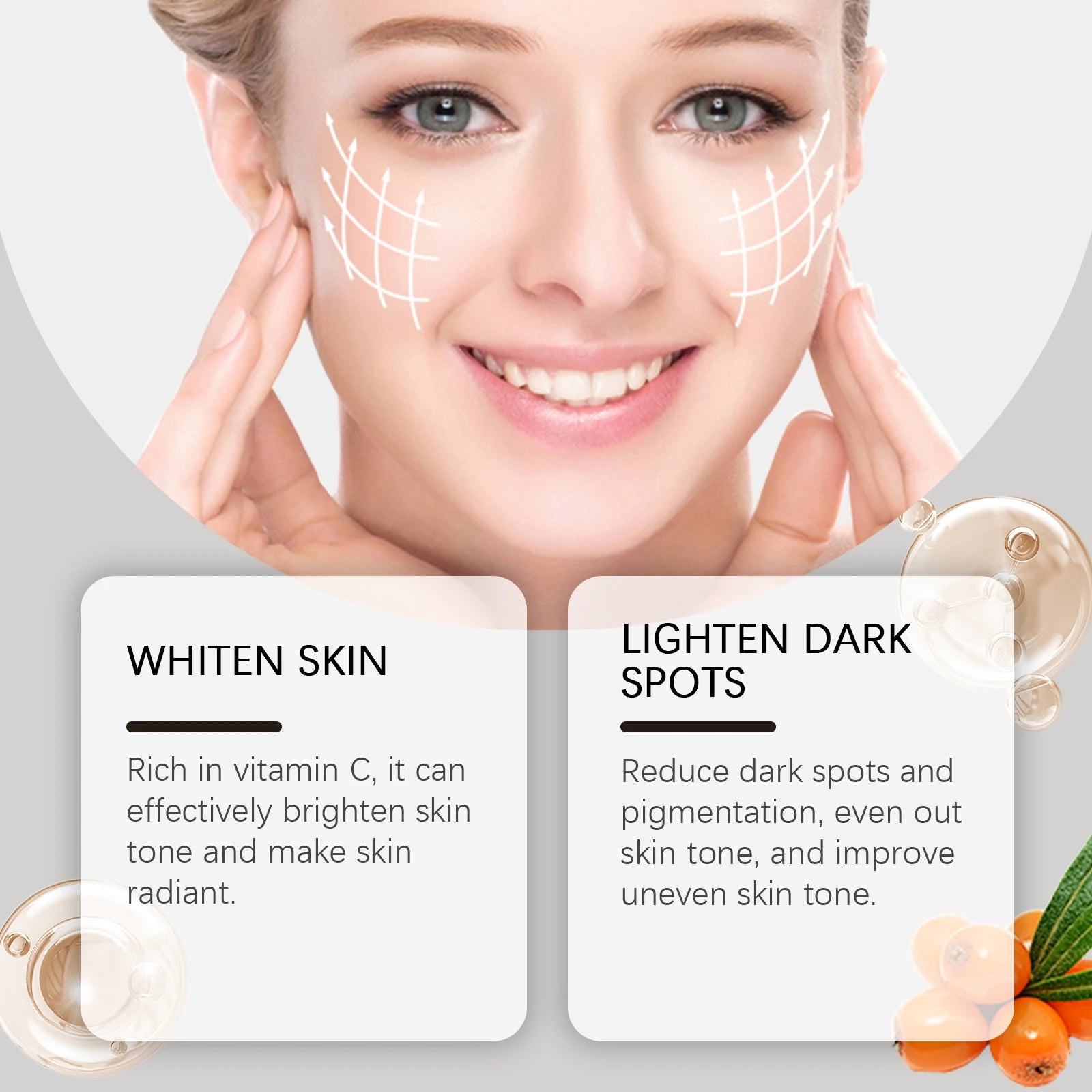 Vitamin C Face Cream Brighten Skin Reduce Fine Lines Remove Dullness Even Skin Tone Repair Skin Barrier Moisturizing Care Cream Peaceful Pleasures Health and Wellness