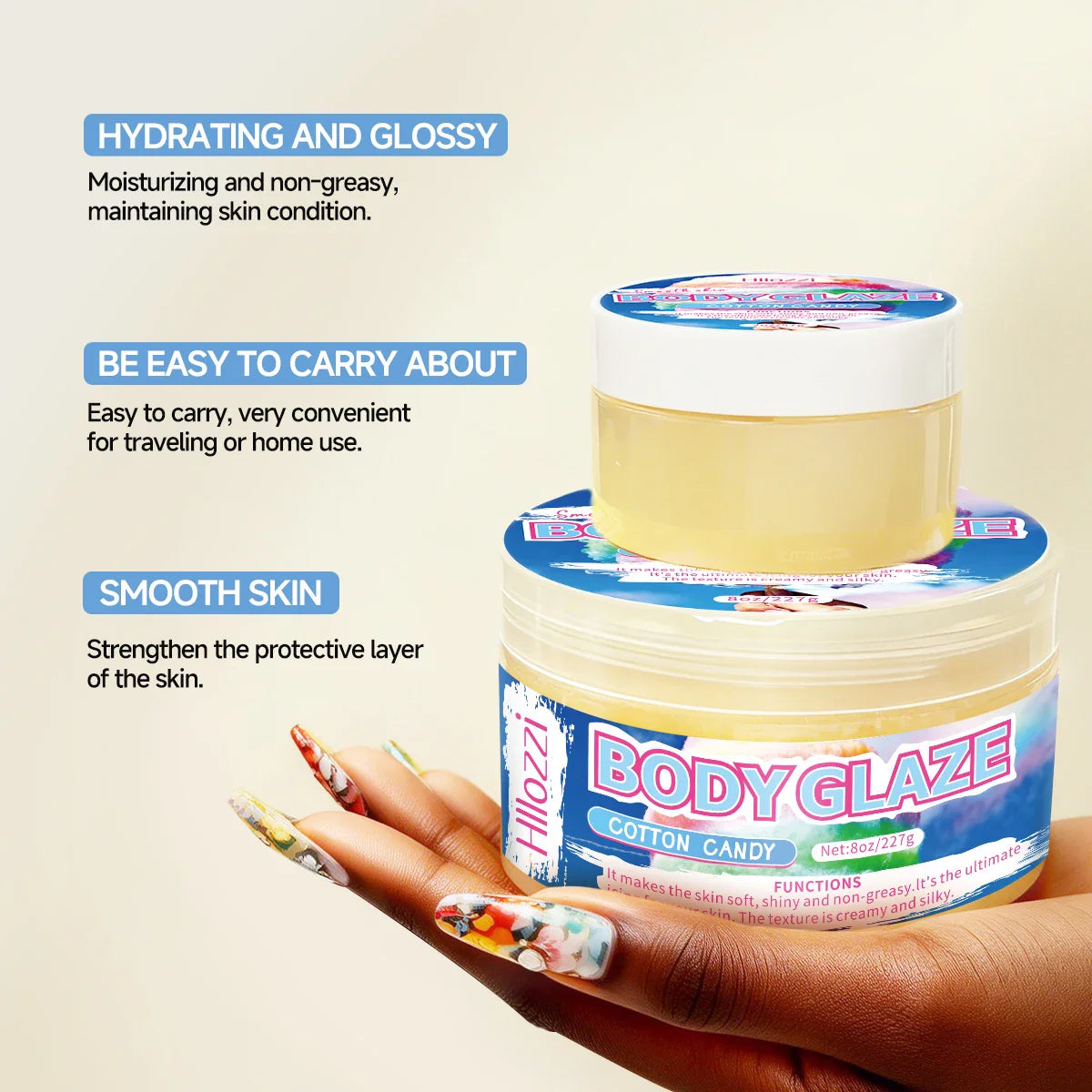 Marshmallow Body Glaze Cream – Moisturizing & Brightening 8oz