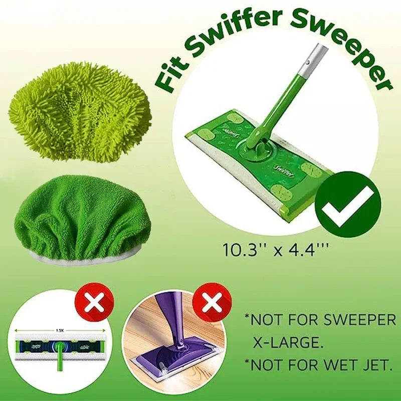 Reusable Microfiber Flat Mop Replacement Pads – 2 or 4 Pack