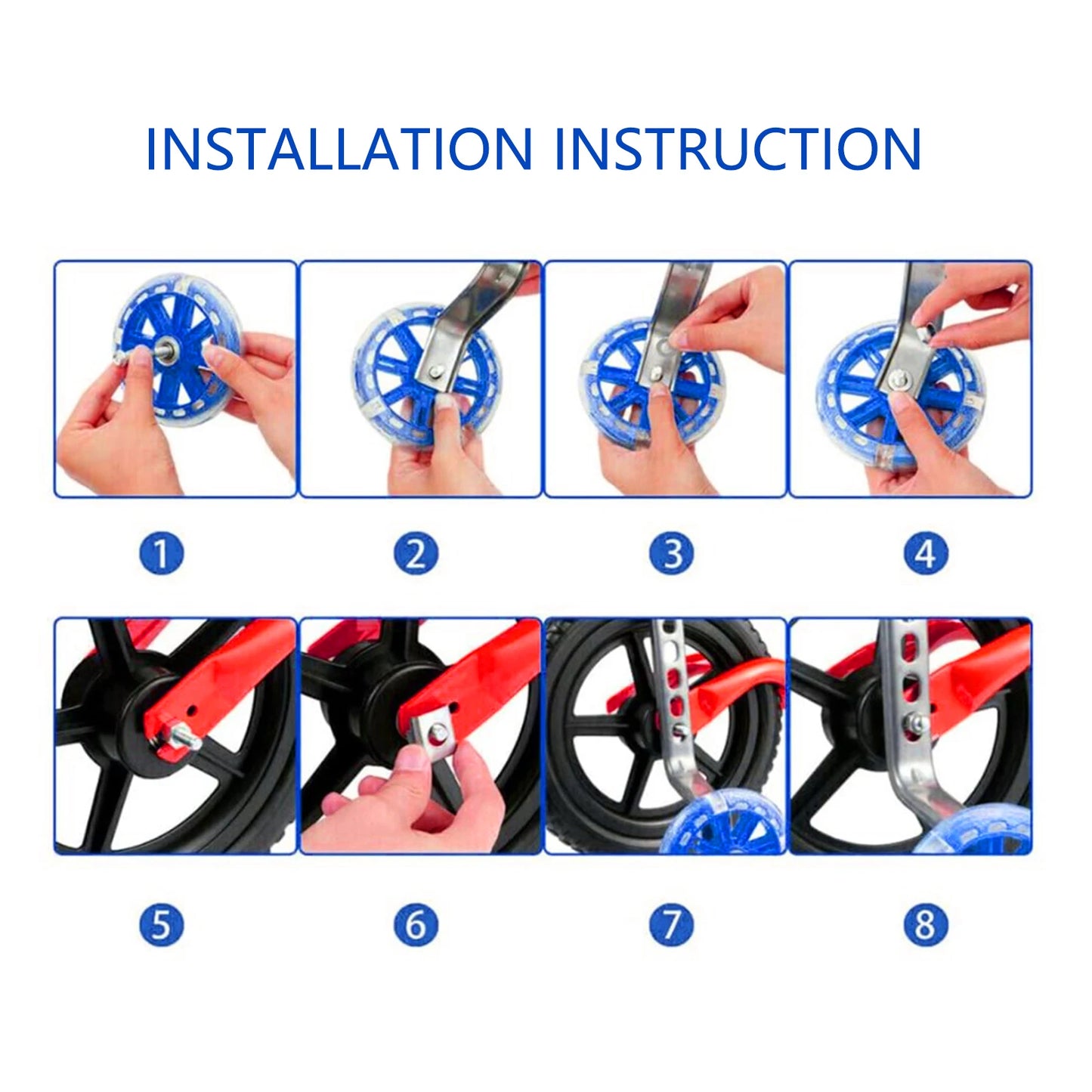 Stronger Bike Stabilizer Mounting Kit Silent Balance Flash Bicycle Assist Wheel for Children Folding Bikes Peaceful Pleasures Health and Wellness