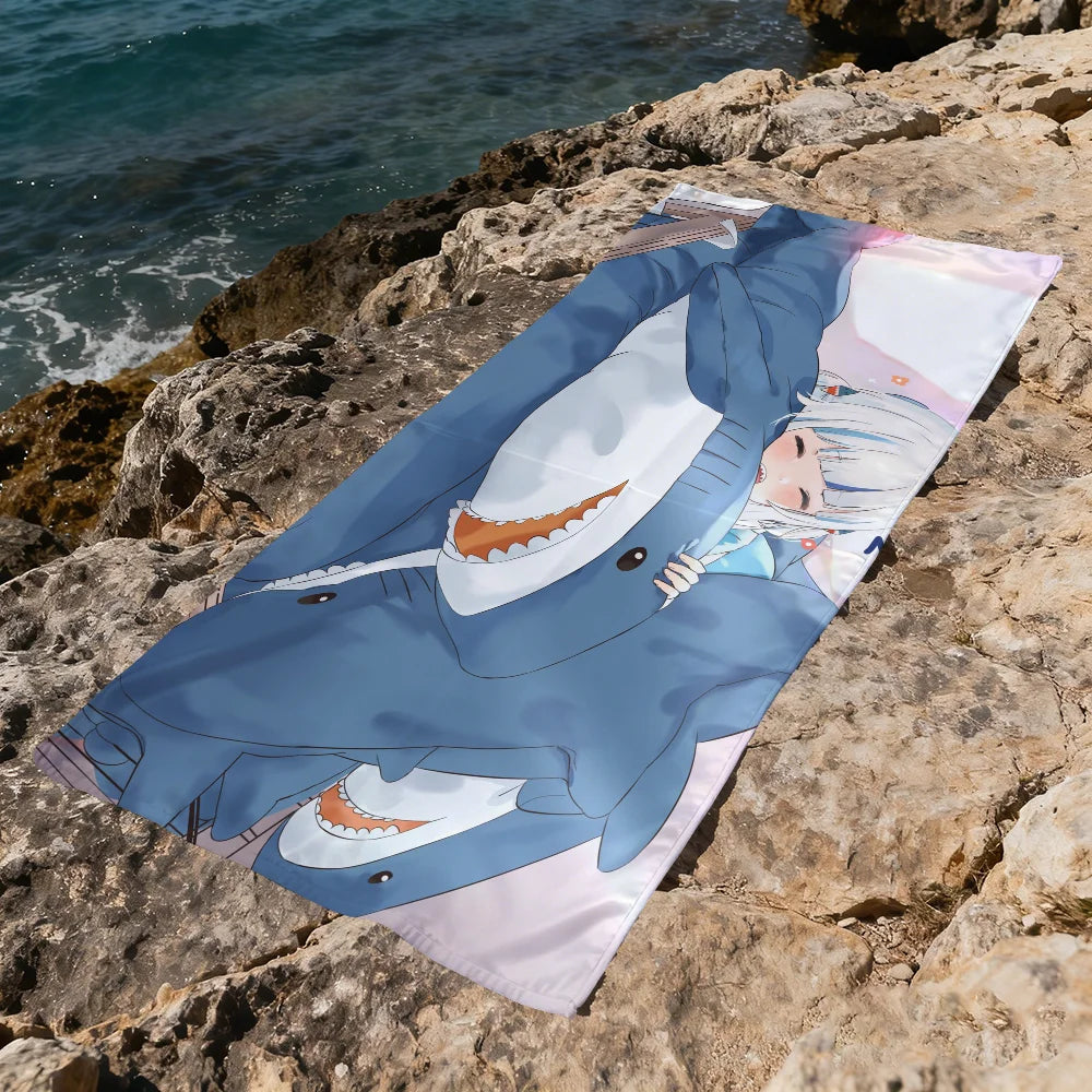 Gawr Gura Hololive Anime Beach Towel – Quick Dry & Soft