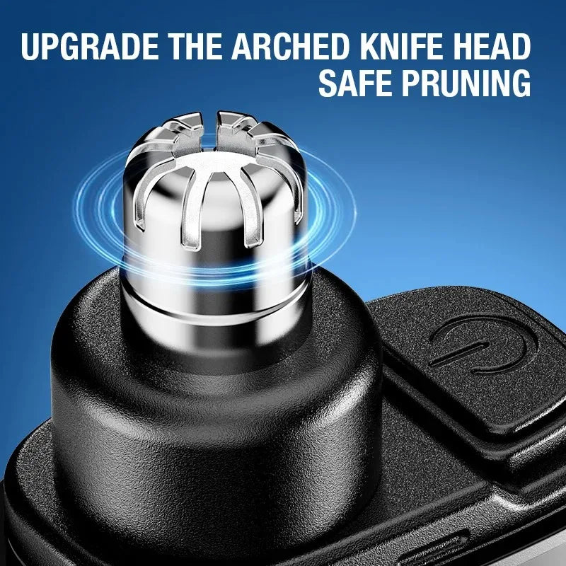 Portable Mini LED Display Nasal Hair Trimmer with Type-C Charging Versatile Compact Personal Grooming Tool Peaceful Pleasures Health and Wellness