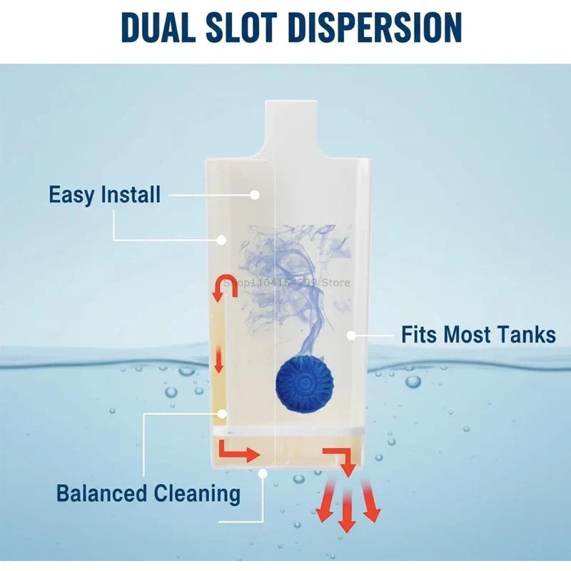 Toilet Tank Slow-Release Cleaner Dispenser Box | No Residue