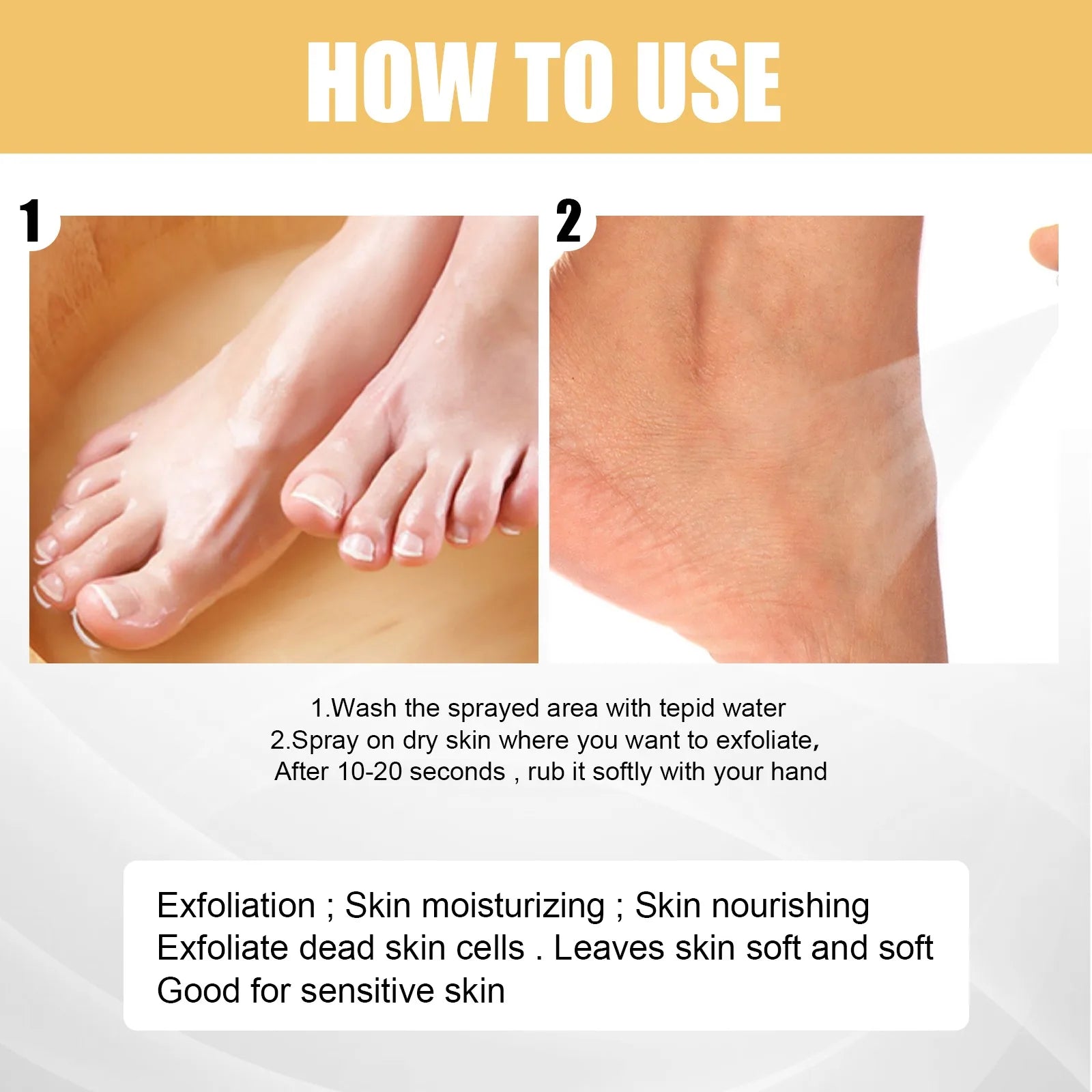Foot Exfoliating Spray 200ml – Dead Skin & Callus Remover Foot Exfoliating Spray Peaceful Pleasures Health and Wellness