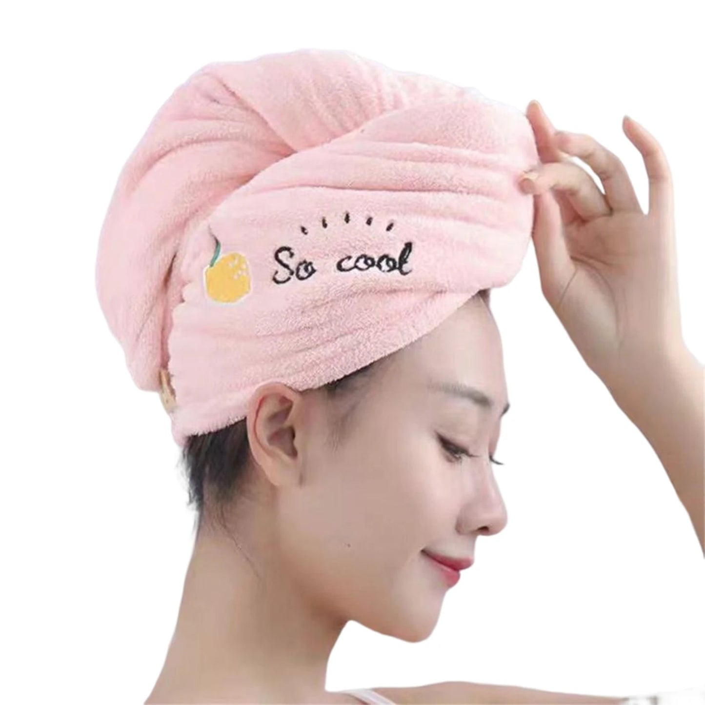 Coral Fleece Ladies Hair Towel Washable Hair Turban Wrap Drying Head Towels for Children and Women Wet Hair Peaceful Pleasures Health and Wellness pink
