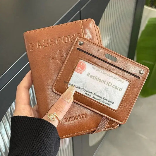Waterproof PU Passport Holder & Travel Document Organizer Passport Holder Oasis Select Brown