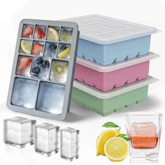 13-Grid Extra Large Silicone Freezer Tray with Lid | Food Storage Silicone Freezer Tray Peaceful Pleasures Health and Wellness