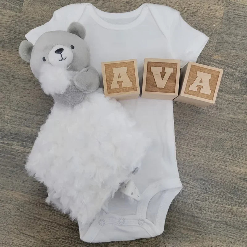 Custom Engraved Wooden Name Blocks | Baby Nursery Gift