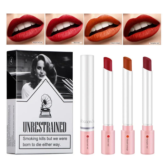 LUXURYTO 4-Color Cigarette Lipstick Set | Matte Waterproof Nudes Matte Lipstick Set Peaceful Pleasures Health and Wellness