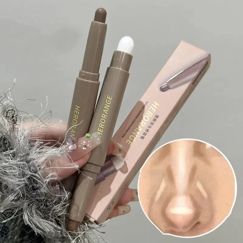 Double-Head Contour Pen & Smudge Brush | Nose Shadow Stick