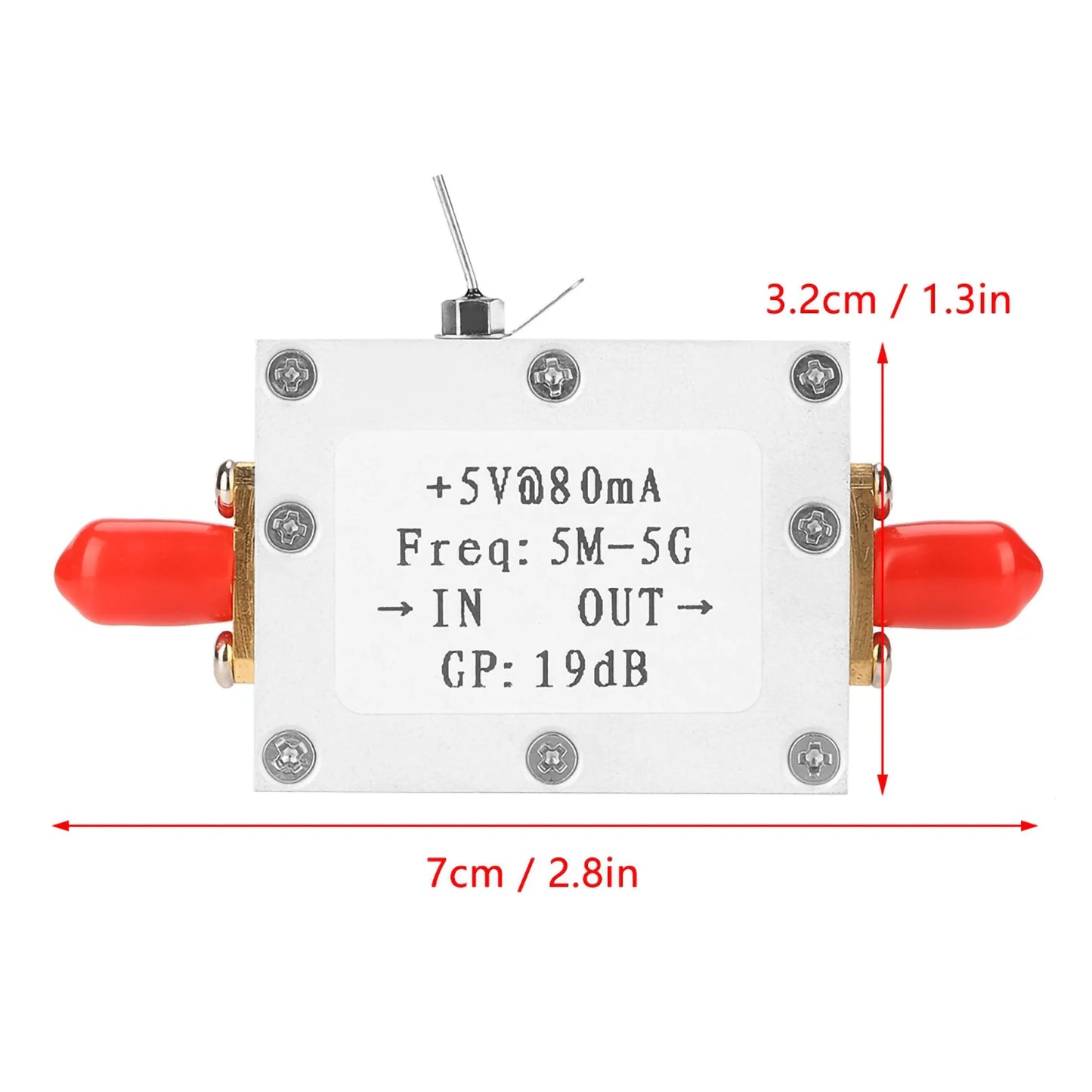 5M-5GHz Wideband RF Signal Amplifier Gain 19dB Broadband Amplification