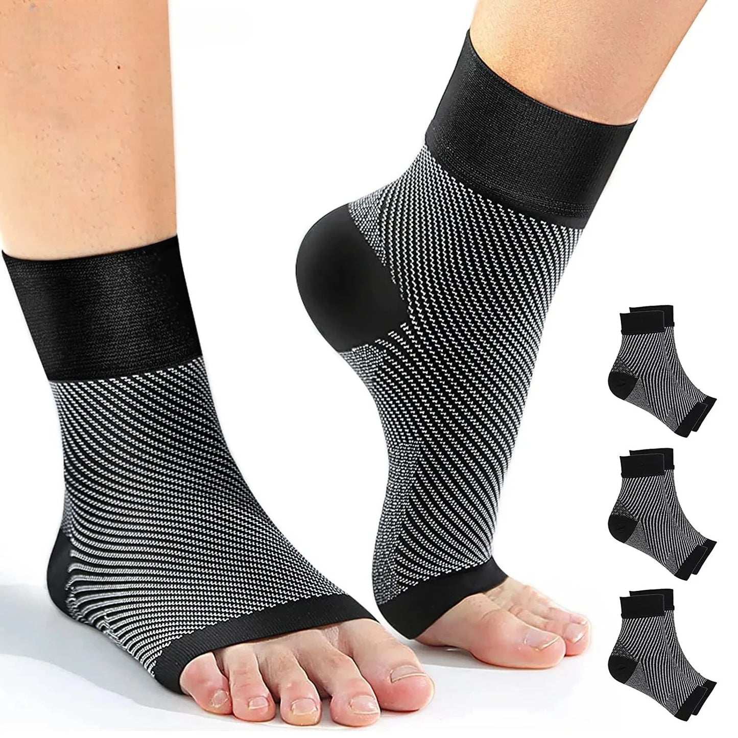 1pair Plantar Fasciitis Compression Socks,Arch Support Foot Pain Relief Ankle Brace Splint,Provide Increase Blood Circulation Peaceful Pleasures Health and Wellness