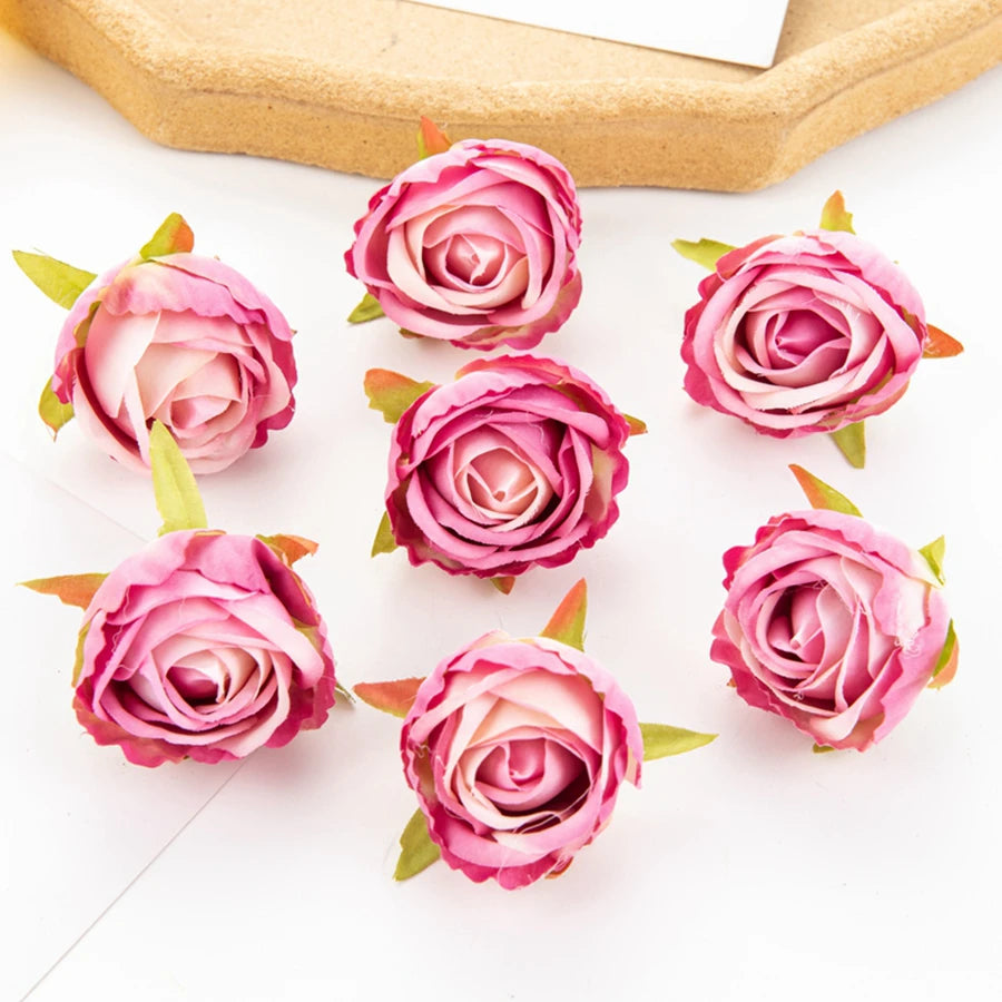 Artificial Silk Rose Heads 10/20 Pcs | Wedding & Home Decor