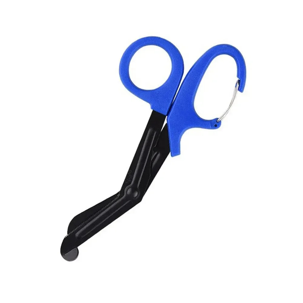 15/18.5cm Rescue EMT Trauma Bandage Shears Medical Scissors Emergency EDC Outdoor Tactical Gear First Aid Trauma Kit Peaceful Pleasures Health and Wellness Blue 18.5cm