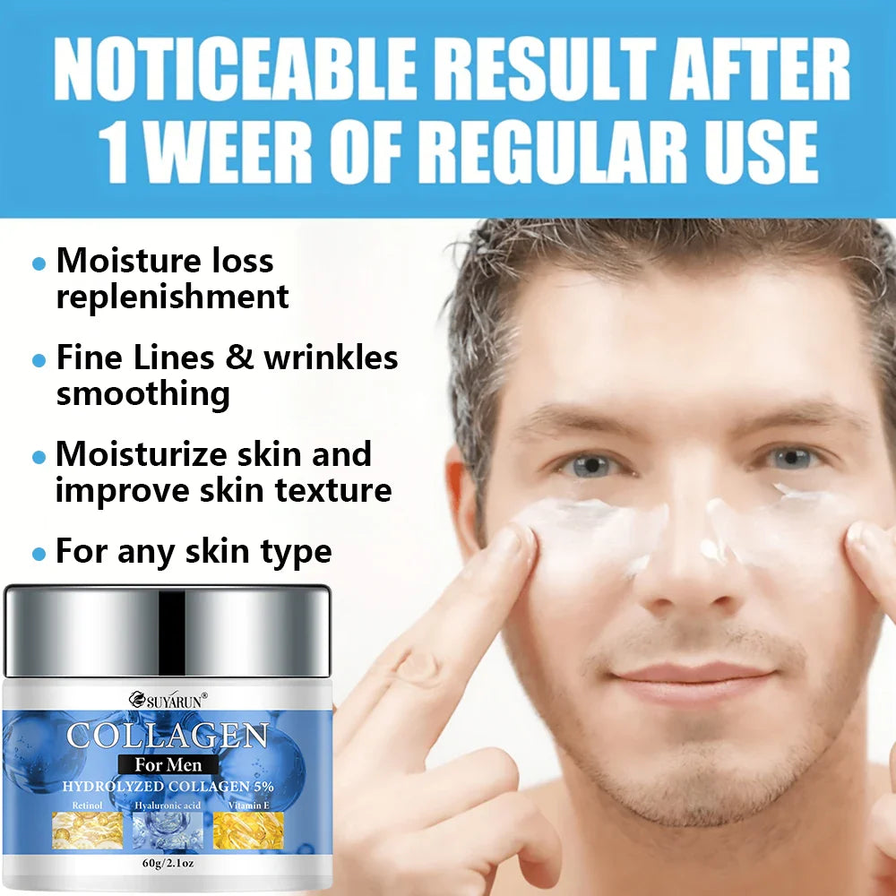 SUYARUN Collagen Men's Face Cream – Non-Greasy Moisturizer