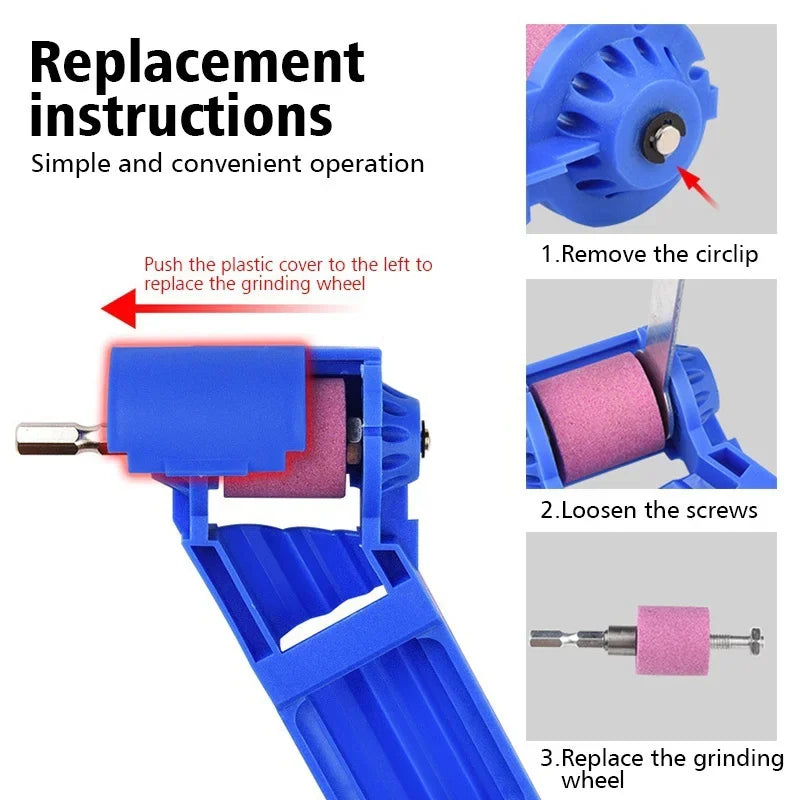 Drill Bit Sharpener 2- Portable Corundum Grinding Wheel Grinder