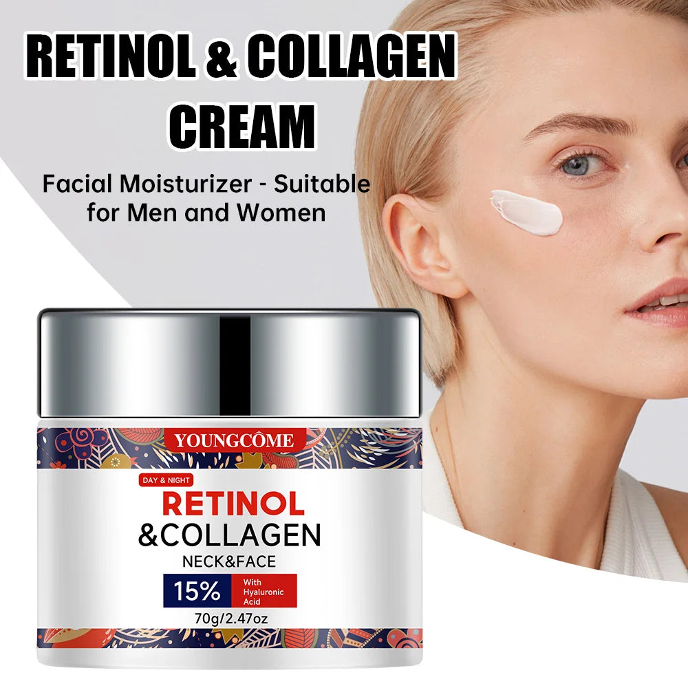 "Retinol & Collagen Anti-Aging Cream - Intense Hydration & Firming, Reduces Wrinkles & Fine Lines, Day/Night Use" Peaceful Pleasures Health and Wellness