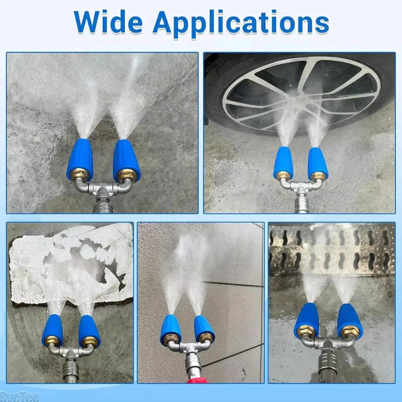 Dual Turbo Rotating Pressure Washer Nozzle 1/4" 4000 PSI 6 GPM