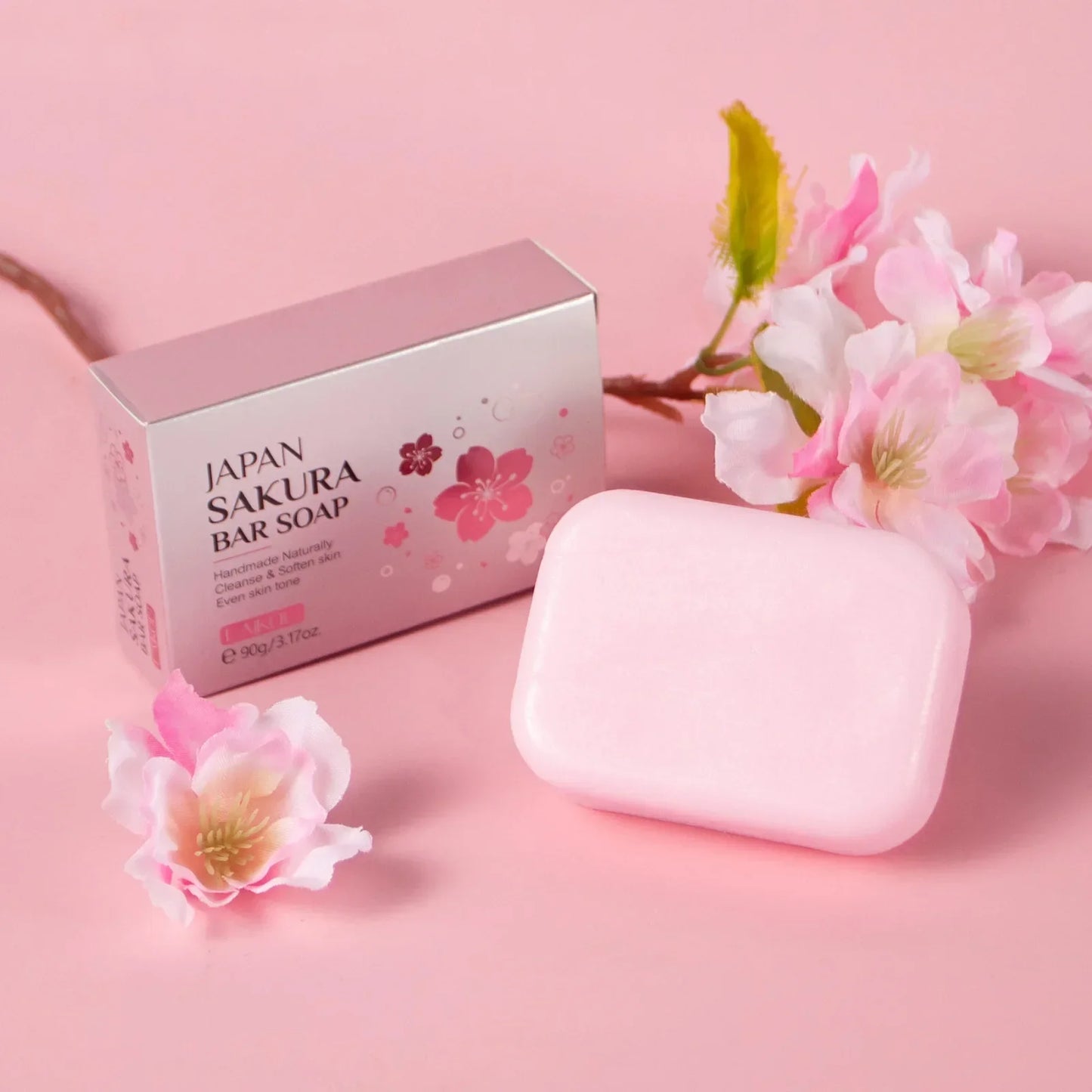 LAIKOU Sakura Whitening Soap – Dark Spots, Acne & Deep Clean