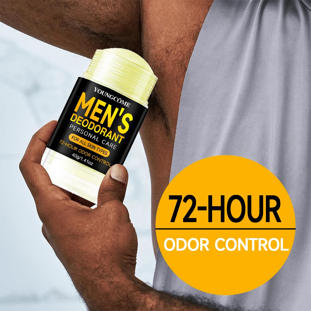 Men's Deodorant Stick Anti Sweating Keep Drying Lasting Fragrance Remove Armpit Odor Underarm Refresh Sticks Fade Body Odor Peaceful Pleasures Health and Wellness