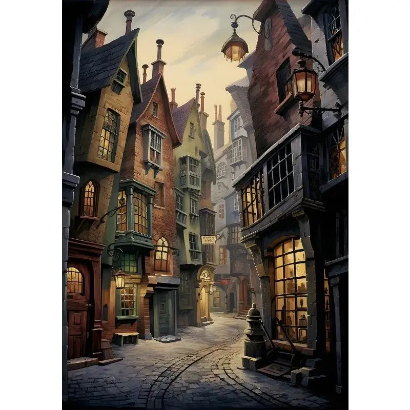 Magical Wizard Castle Canvas Wall Art | Fantasy Witchcraft Poster Canvas Wall Art Peaceful Pleasures Health and Wellness