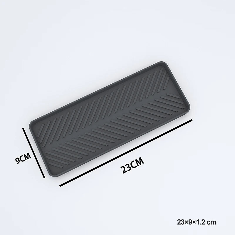 Silicone Dish Drying Mat Multifunctional Heat Resistant Tableware Dishwaser Mat Sink Mat for Kitchen kitchen accessories coaster Peaceful Pleasures Health and Wellness B dark grey Silicone material