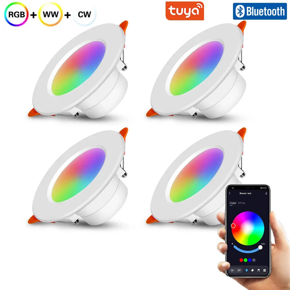 Asign 10W RGB Smart Bluetooth LED Recessed Downlight | CCT Dimmable
