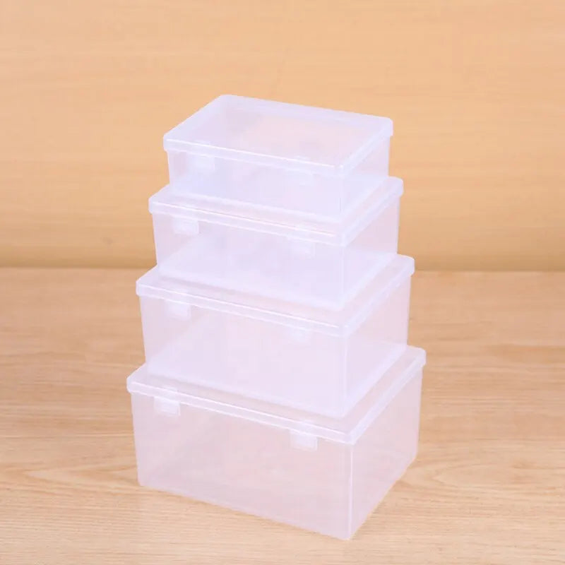 1PC Transparent PP Dual Fastened Transparent Display Box Jewelry Jewelry Container Jewelry Box Art DIY Parts Tool Storage Box Peaceful Pleasures Health and Wellness